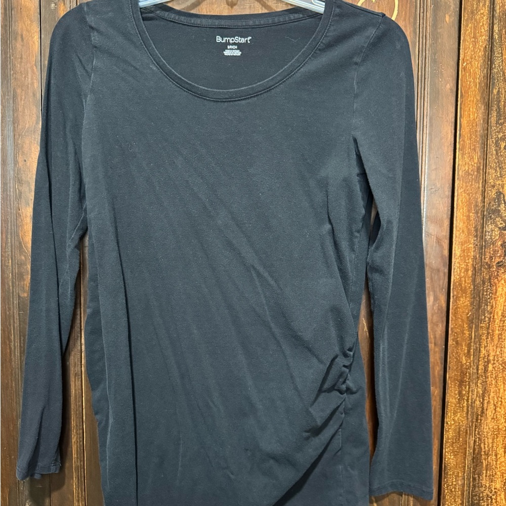 BumpStart Gray Fitted T-Shirt Blouse